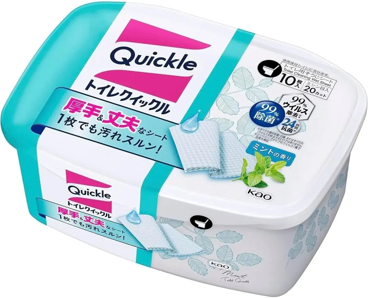 Toilet Cleaning Flushable Sheet, Container, 10 Sheets 