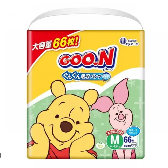 GOO.N Ultra Absorb Baby Pants, M Size (6-12kg), 66 Pcs
